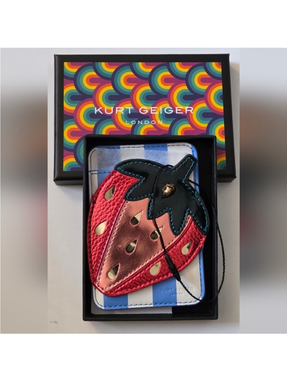Kurt Geiger Strawberry Cardholder With Sticker NWT NIB